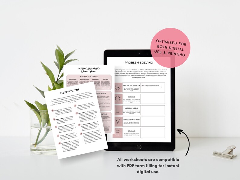 ADHD Worksheets Mega Bundle With Anxiety Coping Skills & Positive ...