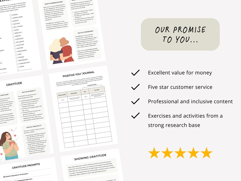 Gratitude Worksheets for Adults and Teens