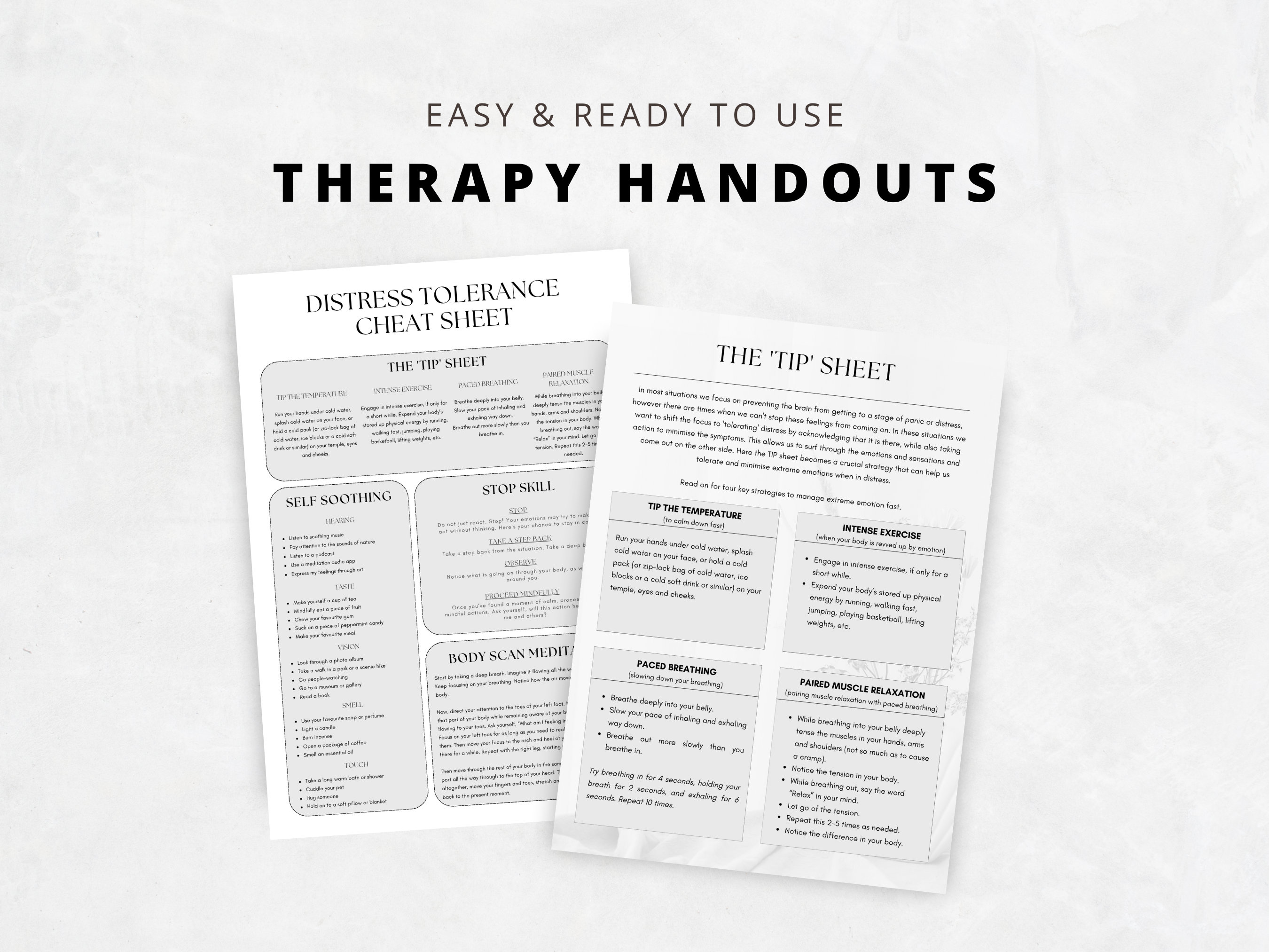 Mental Health Safety Plan Bundle for Managing Suicidal Ideation (PDF ...