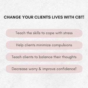 CBT for OCD Therapy Worksheets Bundle
