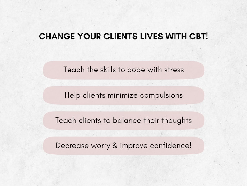 CBT for OCD Therapy Worksheets Bundle