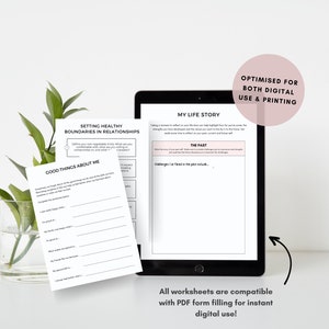 Self-Esteem Worksheets: Confidence Building Workbook (Digital Download)