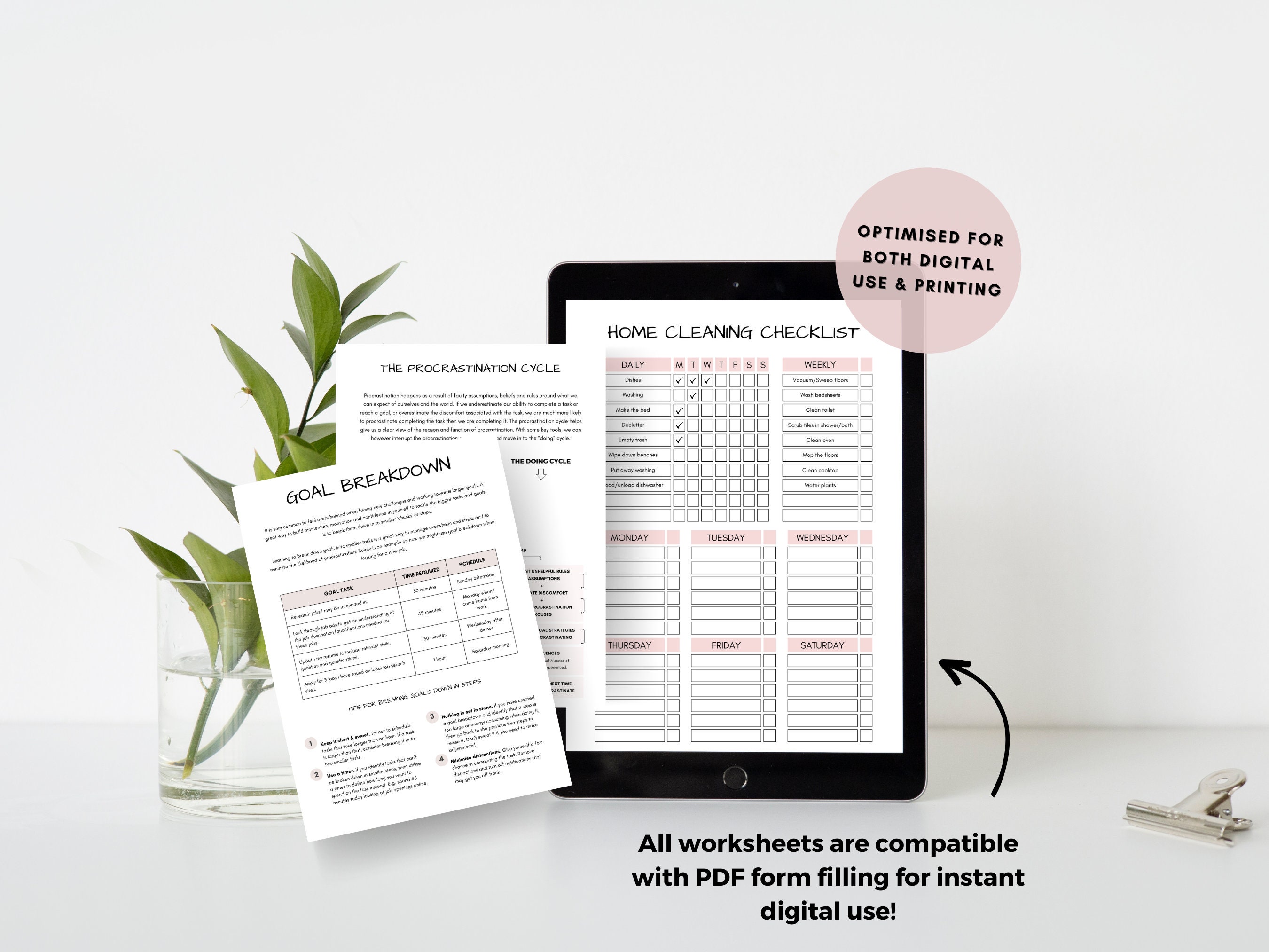 ADHD Chore Chart and Checklist Bundle, ADHD for Teens, Procrastination ...