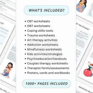 Mental Health Worksheets Whole Shop Bundle