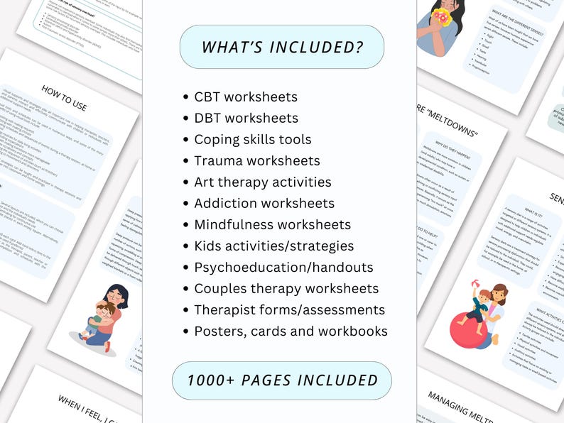 Mental Health Worksheets Whole Shop Bundle