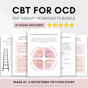 CBT for OCD Therapy Worksheets Bundle