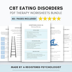Feuilles de travail sur la TCC pour les troubles de l'alimentation : documents de thérapie (à imprimer et à remplir)