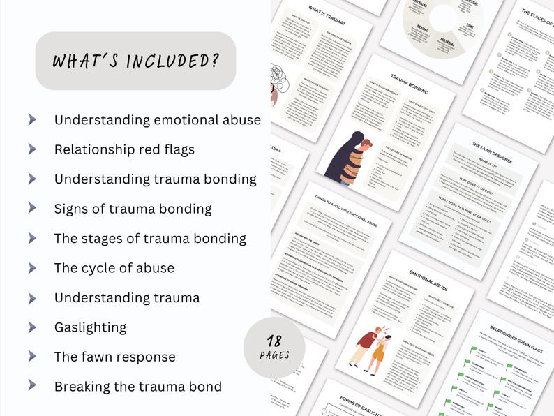 Emotional Abuse Therapy Worksheets for Understanding Cycle of Abuse