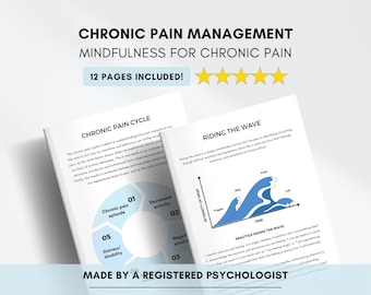 Hojas de trabajo de atención plena para el dolor crónico: Habilidades de afrontamiento y registro del dolor (Descarga digital en PDF)