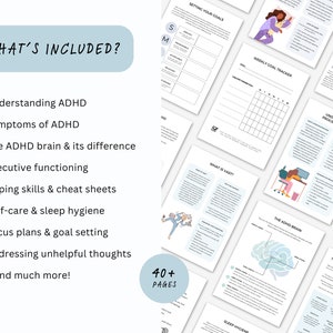 ADHD Worksheets for Teens: Coping Skills & Executive Functioning (PDF ...