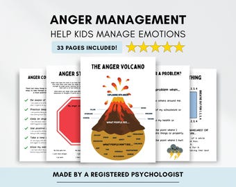 Anger Management Worksheets for Kids: Emotional Regulation (Printable & Fillable PDF)