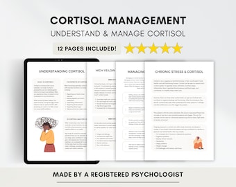 Folletos informativos sobre la terapia de control del cortisol para el alivio del estrés y la ansiedad (descarga digital en PDF)