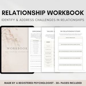 Relationship Workbook for Building Healthy Relationships and Effective Communication Skills, Couples Therapy and Marriage Counseling Tools