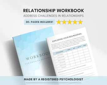 Couples Therapy Workbook for Relationship Values & Communication Skills (PDF Digital Download)