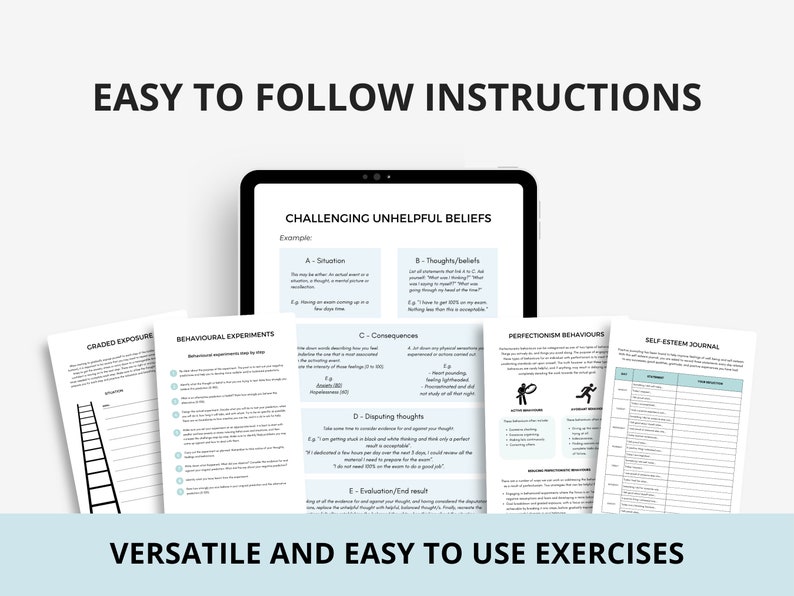 Perfectionism Worksheet Bundle