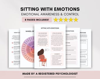 Sitting with Emotions Worksheets: Emotional Regulation (PDF Digital Download)