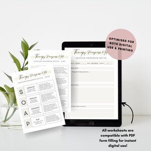 Therapy Progress Note Template: 7-Page Psychotherapy Forms (PDF)