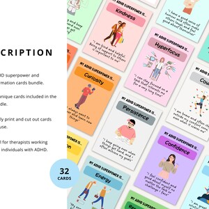 ADHD Superpower Cards for Kids: Confidence & Coping Skills (Printable)