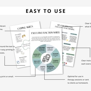 Executive Functioning Wheel & Coping Skills Worksheets