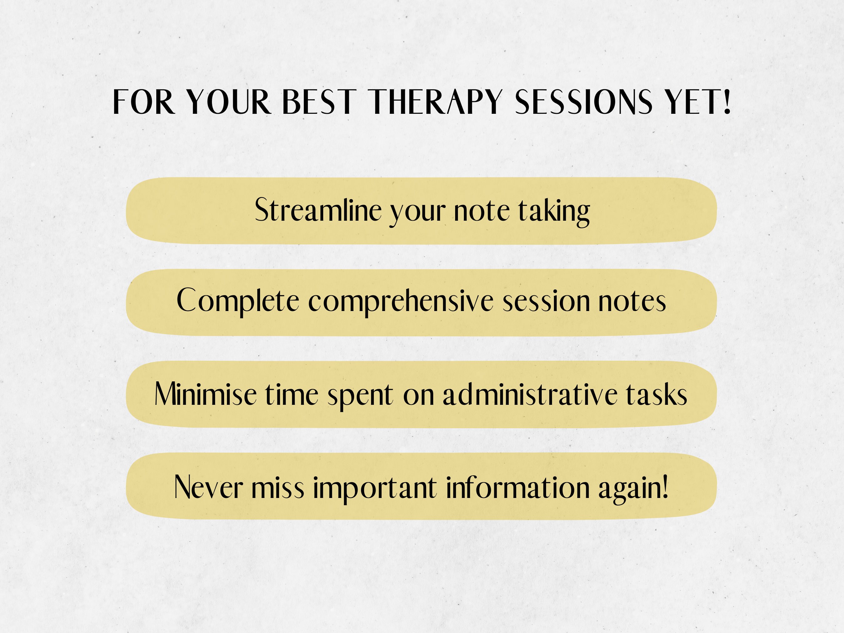 Therapy Session Notes Template: Counselor Psychotherapy Forms (PDF) - Etsy