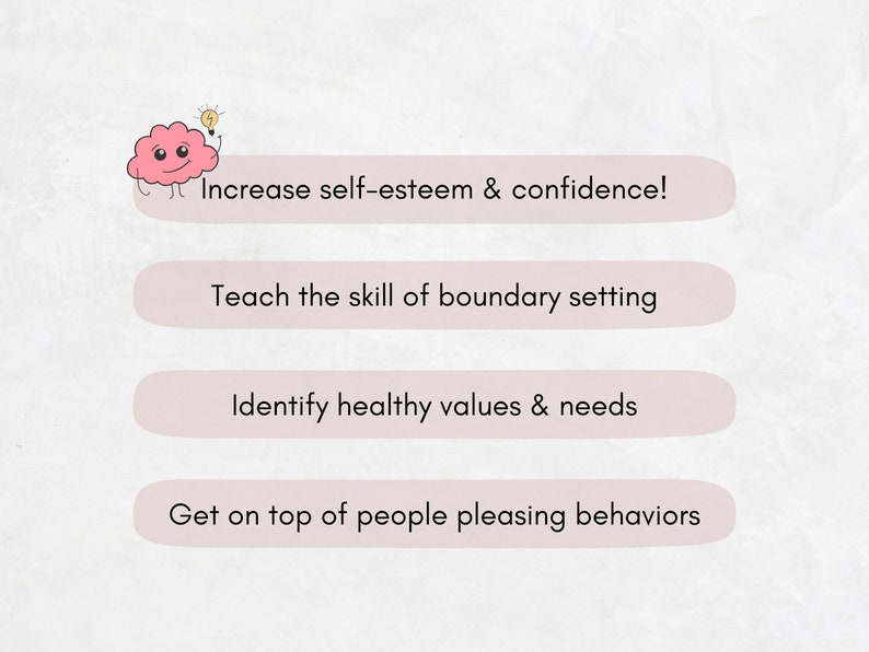 Self-Esteem Worksheets: Confidence Building Workbook (Digital Download)