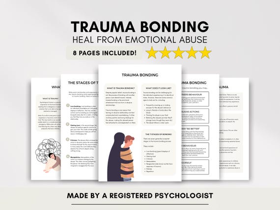 Trauma Bonding Therapy Worksheets for Understanding Emotional Abuse and Fawn Response