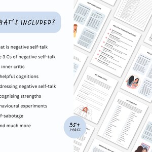 Inner Critic Negative Self Talk Healing Therapy Worksheets