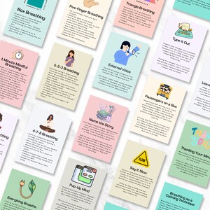 Teen Anxiety Coping Skills Cards