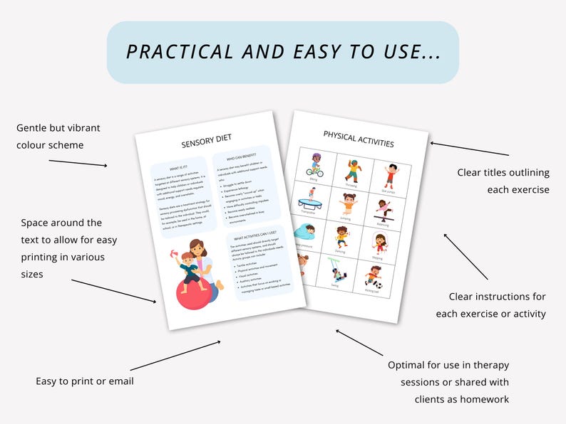 Sensory Diet Therapy Toolbox with Visual Schedules