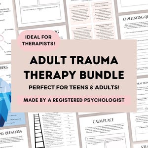 Adult PTSD Worksheets Bundle with Exercises for Overcoming Trauma (PDF Digital Download)