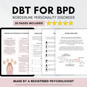 Arkusze DBT do zarządzania BPD z wykorzystaniem umiejętności regulacji emocji (plik PDF do pobrania w wersji cyfrowej)