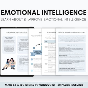 Emotional Intelligence Worksheets, Sitting with Emotions and Improving Emotional Regulation Skills, Reacting vs Responding Therapy Resource