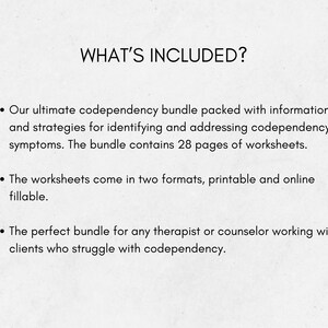 Codependency Worksheets Bundle