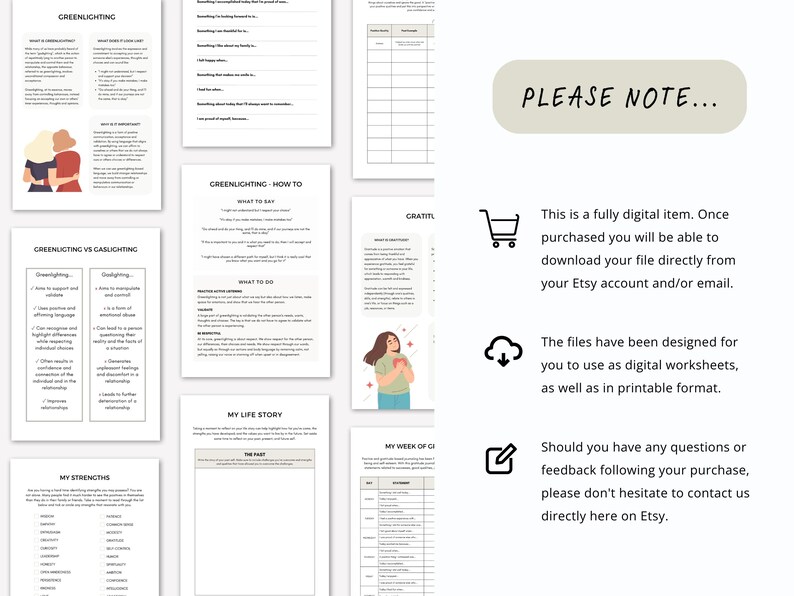 Gratitude Worksheets for Adults and Teens