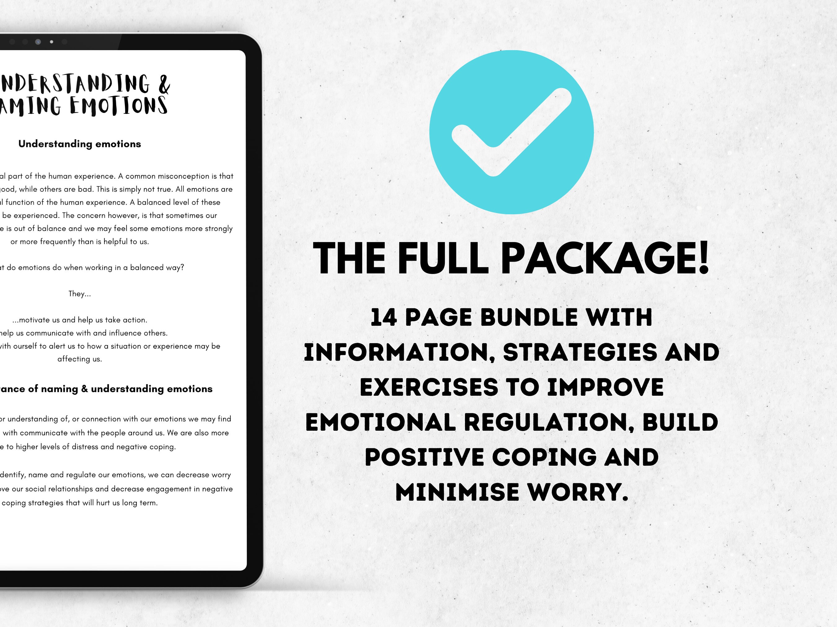 DBT Emotional Regulation Worksheets Bundle: Teen Mental Health (PDF ...