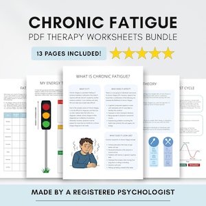 Chronic Fatigue Worksheets with Energy Mapping and Spoon Theory (PDF Digital Download)