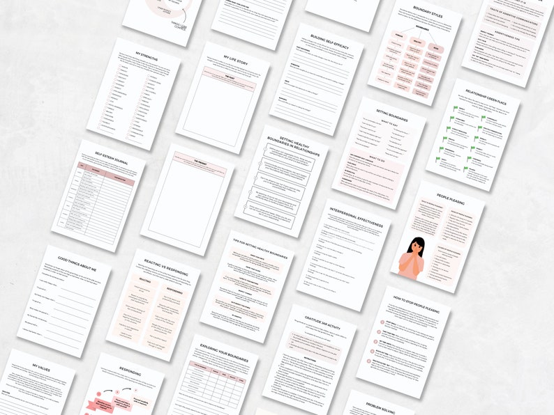 Self-Esteem Worksheets: Confidence Building Workbook (Digital Download)