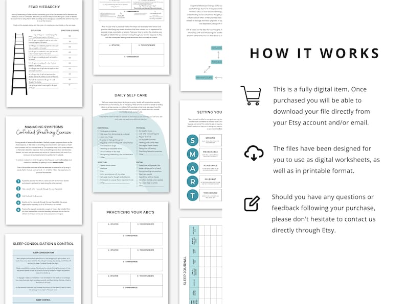 Ultimate CBT Worksheets Mega Bundle for Therapist