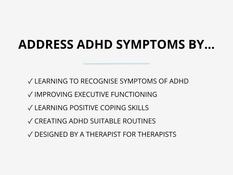 ADHD Late Diagnosis Therapy Worksheets for Adults