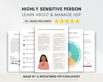 Werkbladen HSP-therapie: sensorische overbelasting, emotionele regulatie, body mapping