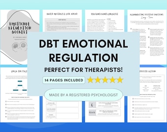 DBT Arbeitsblätter zur emotionalen Regulierung: Psychische Gesundheit von Teenagern (PDF digitaler Download)