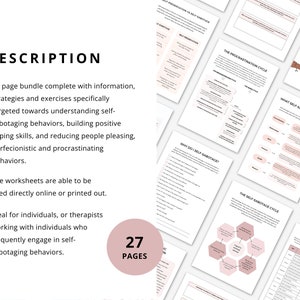 Self Sabotage Worksheets