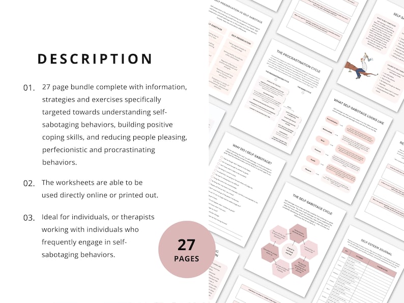 Self Sabotage Worksheets