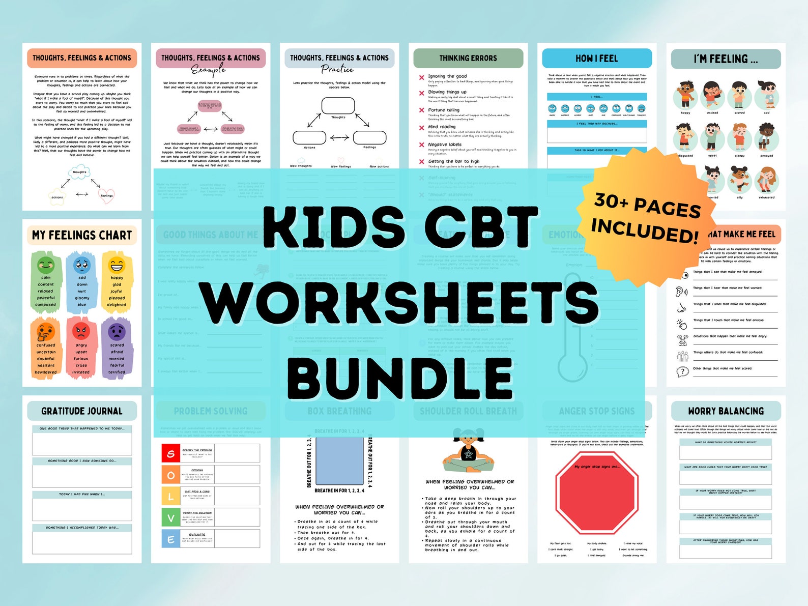 cbt-worksheets-for-kids-bundle-cbt-worksheets-anxiety-bundle-cbt