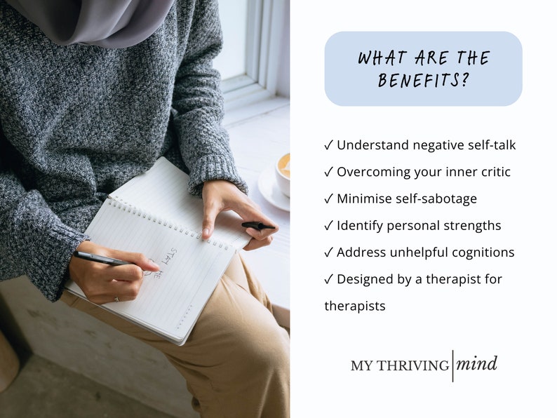 Inner Critic Negative Self Talk Healing Therapy Worksheets