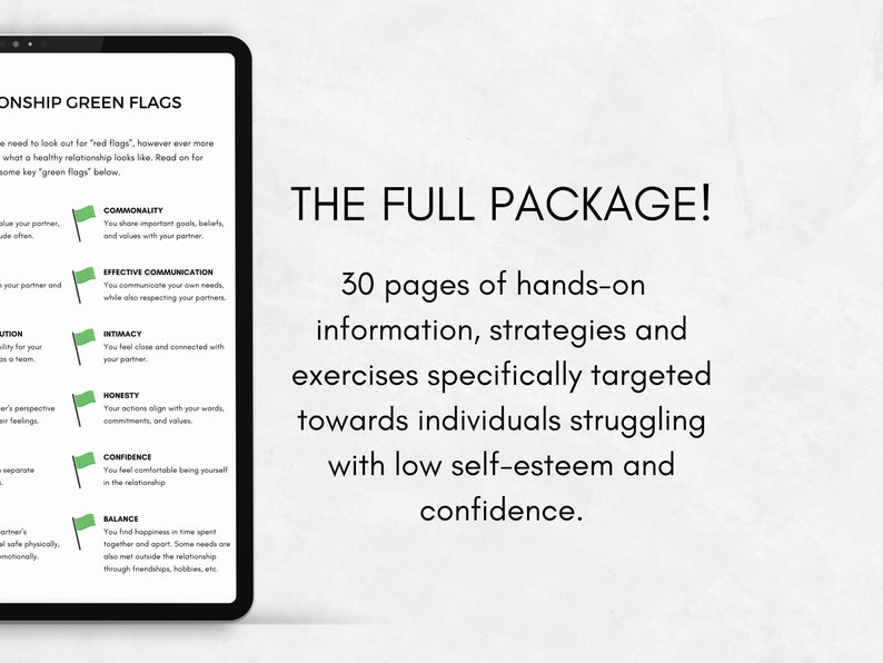 Self-Esteem Worksheets: Confidence Building Workbook (Digital Download)