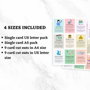 Teen Anxiety Coping Skills Cards