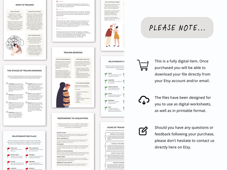 Emotional Abuse Therapy Worksheets for Understanding Cycle of Abuse