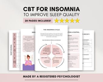 認知行動療法（CBT）不眠症ワークシートと睡眠衛生ジャーナル（PDFデジタルダウンロード）