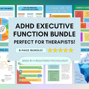 ADHD Executive Functioning Wheel & Worksheets for Kids (PDF Digital Download)